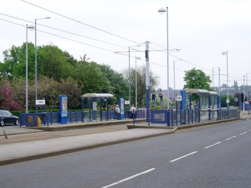 Sheffield Supertram tram stop at Hollinsend