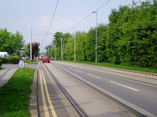 Sheffield Supertram Route at White Lane