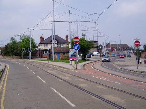 Sheffield Supertram Route at Gleadless