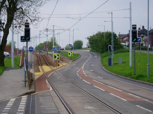 Sheffield Supertram Route at near Birley Lane