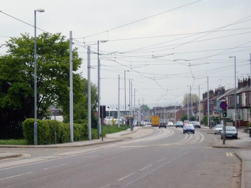 Sheffield Supertram Route at Middlewood