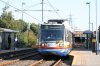 thumbnail picture of Sheffield Supertram tram 101 at Meadowhall South/Tinsley stop
