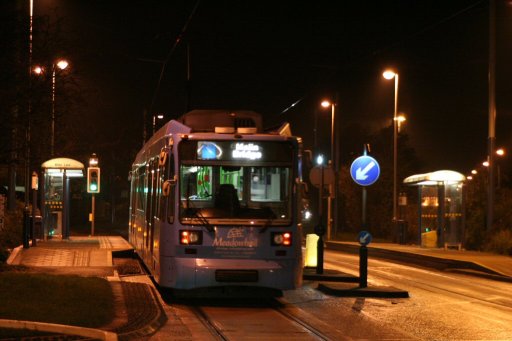 Sheffield Supertram tram 116 at White Lane stop