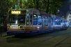 Supertram at night