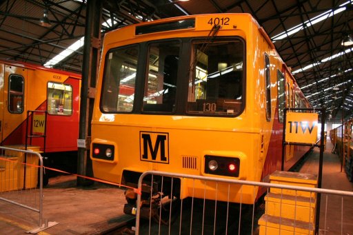 Tyne and Wear Metro unit 4012 at Gosforth depot