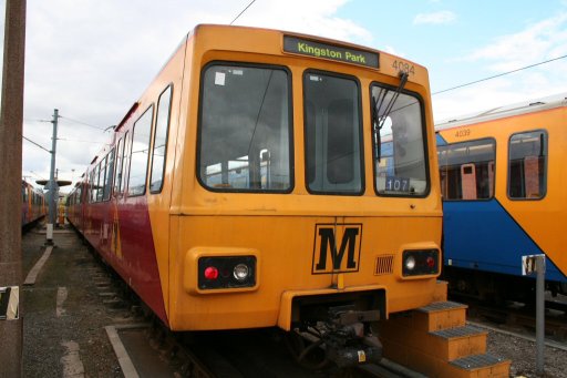 Tyne and Wear Metro unit 4084 at Gosforth depot
