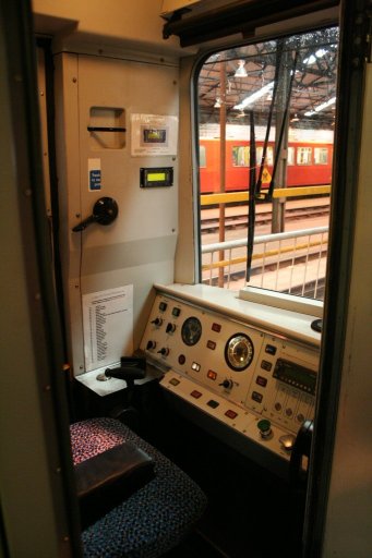Tyne and Wear Metro unit drivers' cab at Gosforth depot