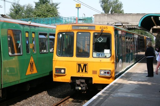 Tyne and Wear Metro unit 4045 at Shiremoor