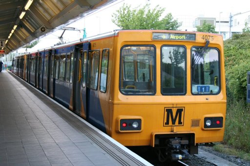 Tyne and Wear Metro unit 4075 at Airport station