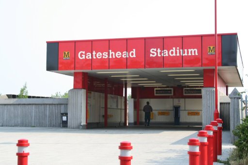 Tyne and Wear Metro station at Gateshead Stadium