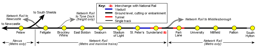 map of Sunderland route